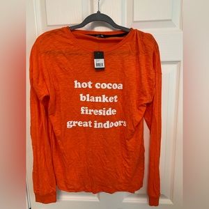 Cozy Zoe winter pajama top. New. Size M